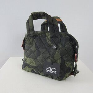 NEW BC Bags Womens Camo Olive Green Black Mini Quilted Bag Handbag Small NWT